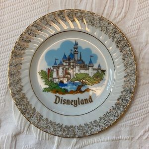 Vintage Disneyland China plate gold rimmed 6.5” diameter